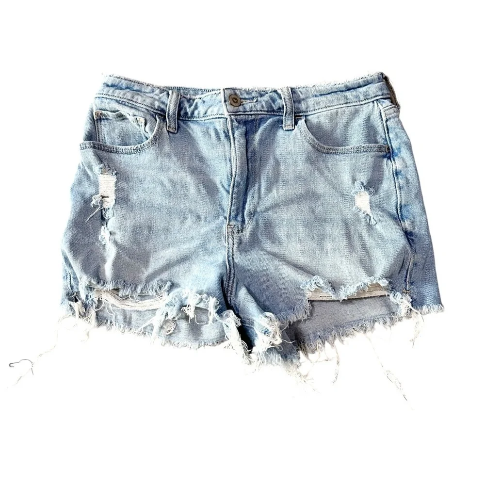 Hollister Light Blue Denim Jean Shorts